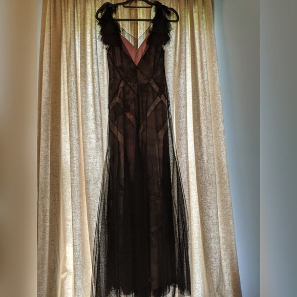 BCBG Maxazria Maggie Mauve Tulle Gown - Picture 5 of 10